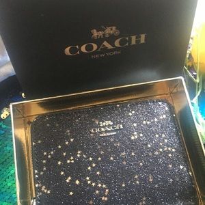 Coach Bags - $175 NWT Coach black star glitter zip Coach Bags - $175 NWT Coach black star glitter zip